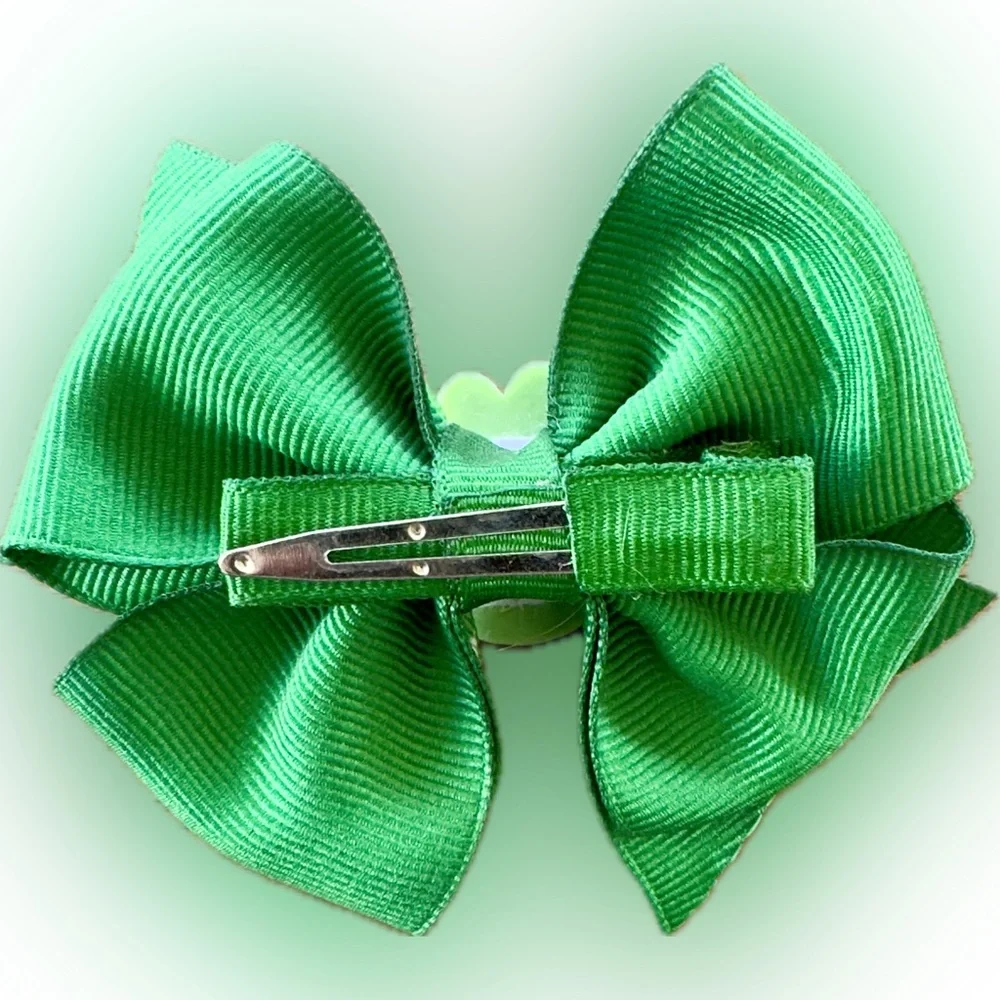 Adorable Frog Hair Bow on Clip - Handmade by Me